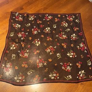 Vintage Ann Taylor silk floral neck scarf
